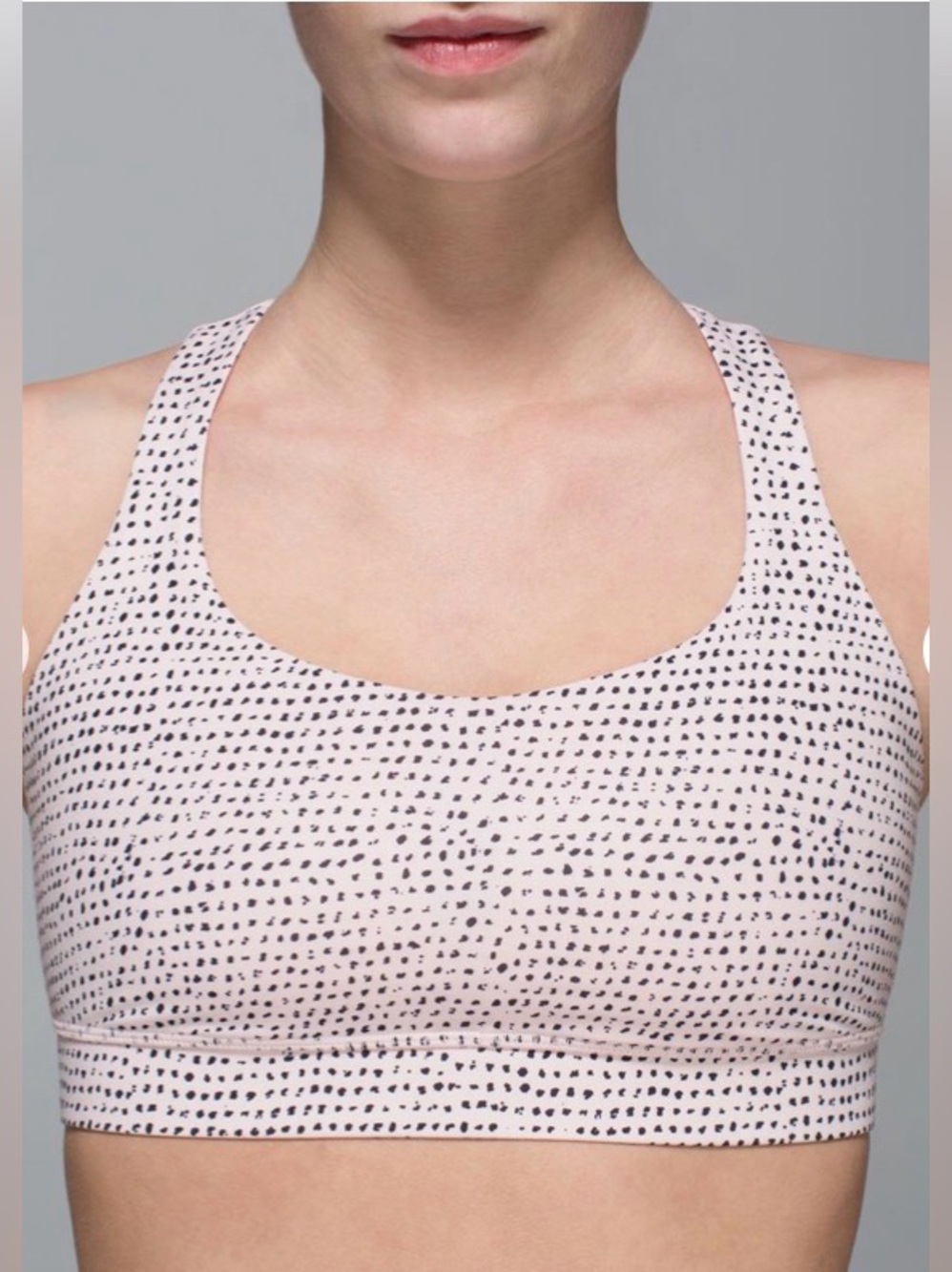 Lululemon 50 Rep Bra
Speckle Dot Parfait Pink Black / Parfait Pink